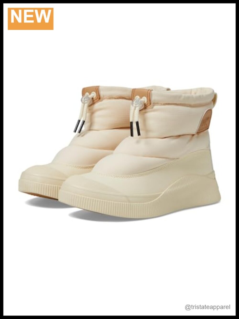 Women's Waterproof Ankle Snow Boots with Fleece Lining, Bungee Closure